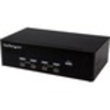 StarTech.com 4-port KVM Switch with Dual VGA and 2-port USB Hub - USB 2.0 - 4 Computer(s) - 1 Local User(s)