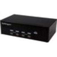 StarTech.com 4-port KVM Switch with Dual VGA and 2-port USB Hub - USB 2.0 - 4 Computer(s) - 1 Local User(s)