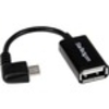 StarTech.com 5in Right Angle Micro USB to USB OTG Host Adapter M/F - 1 x Type A Female USB