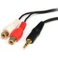 StarTech.com 6 ft Stereo Audio Cable - 3.5mm Male to 2x RCA Female - 1 x Mini-phone Male Audio