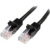StarTech.com 7m Black Cat5e Patch Cable with Snagless RJ45 Connectors - Long Ethernet Cable - 7 m Cat 5e UTP Cable - First End: 1 x RJ-45 Male Network - Second End: