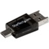 StarTech.com Flash Reader - USB 2.0,  Micro USB - External - 1 Pack - microSD,  miniSD