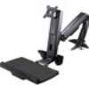 StarTech.com Sit Stand Monitor Arm - Monitor Arm Desk Mount - Sit Stand Workstation - for up to 24in Monitors - VESA Mount - Height Adjustable - 1 Display(s) Support