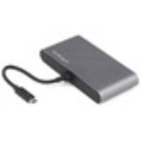 StarTech.com Thunderbolt 3 Mini Dock - Portable Dual Monitor TB3 Docking Station DisplayPort 4K 60Hz - 1x USB-A,  GbE - 28cm (11") Cable - Thunderbolt 3 mini dock - 4