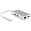 StarTech.com USB C Multiport Adapter - Aluminum - Power Delivery (USB PD) - USB C to Gigabit Ethernet / 4K HDMI / USB 3.0 Hub (DKT30CHPDW) - Power and charge your la