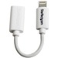 StarTech.com White Micro USB to Apple 8-pin Lightning Connector Adapter for iPhone / iPod / iPad