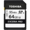 Toshiba Exceria Pro N401 64 GB SDXC - Class 10/UHS-I (U3) - 95 MB/s Read - 75 MB/s Write1 Pack