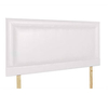 Giltedge Beds Charlie White 5FT Kingsize Fabric Headboard