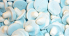 Blue Bubblegum Foam Mushrooms