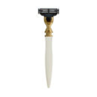 eShave 3 Blade Razor Gold Plated -White