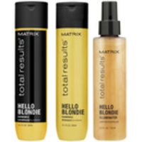 Matrix Total Results Hello Blondie Shampoo (300ml),  Conditioner (300ml) and Illuminator (125ml)