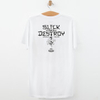 Uppercut Slick and Destroy T-Shirt - White/Black Print - L - White/Black